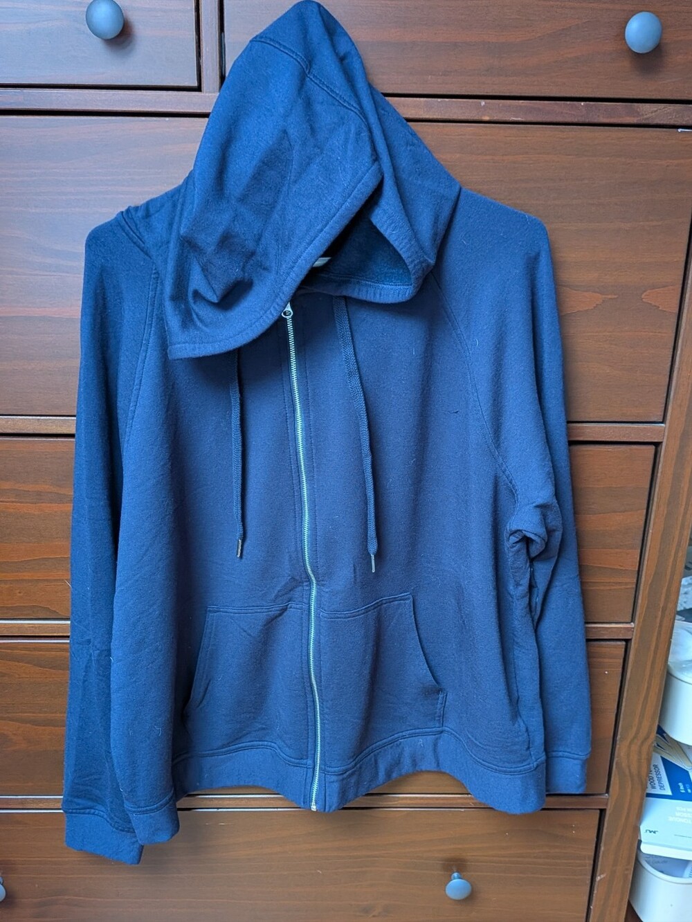 Quince Navy Zipper Sweatshirt Women's Size XL